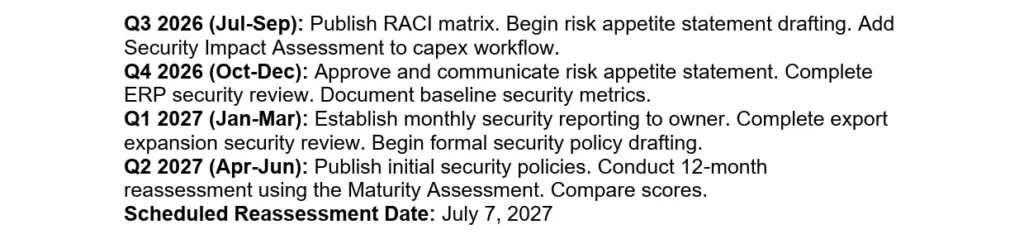 Chapter 7 Security Governance Maturity Assessment Demo