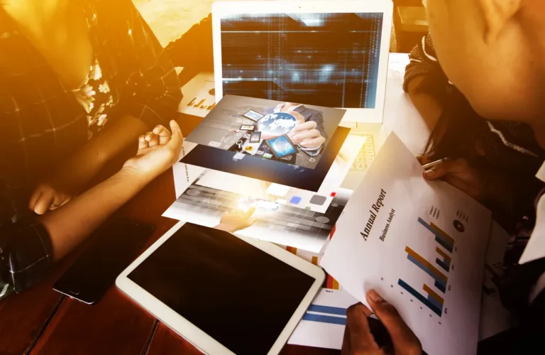 Young business teamwork in meeting process