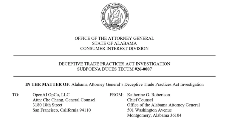 Why Alabama Went After OpenAI With a Consumer Protection Law